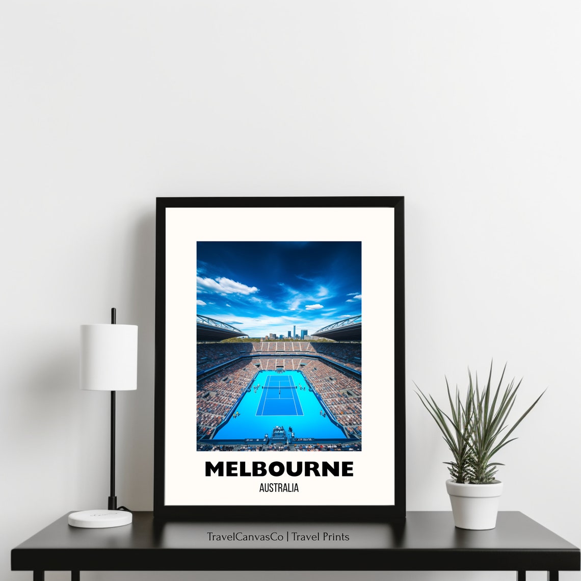 Grand Slam Tennis Wall Art Melbourne Park Australia Tennis Melbourne Travel Print Tennis Artwork Gift Grand Slam Poster Print Hard Court - Image 3
