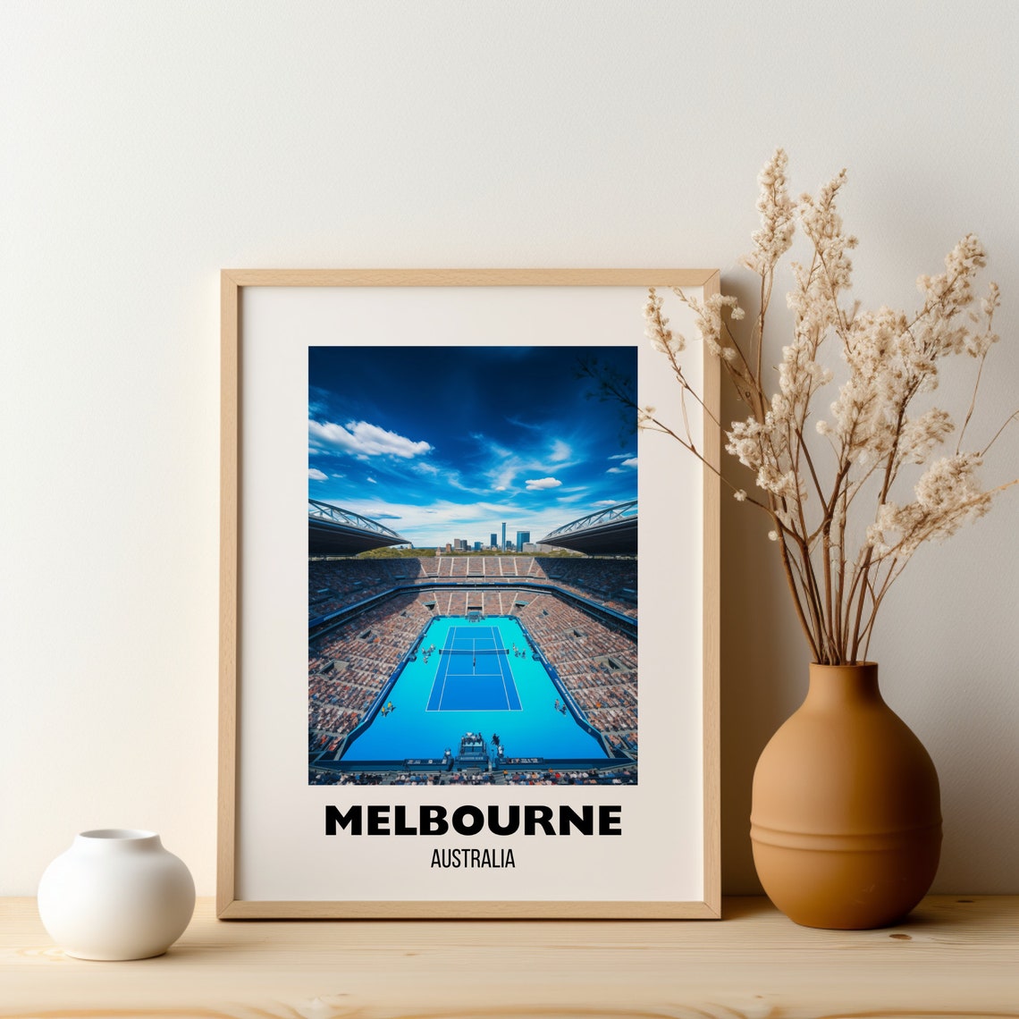 Grand Slam Tennis Wall Art Melbourne Park Australia Tennis Melbourne Travel Print Tennis Artwork Gift Grand Slam Poster Print Hard Court - Image 2