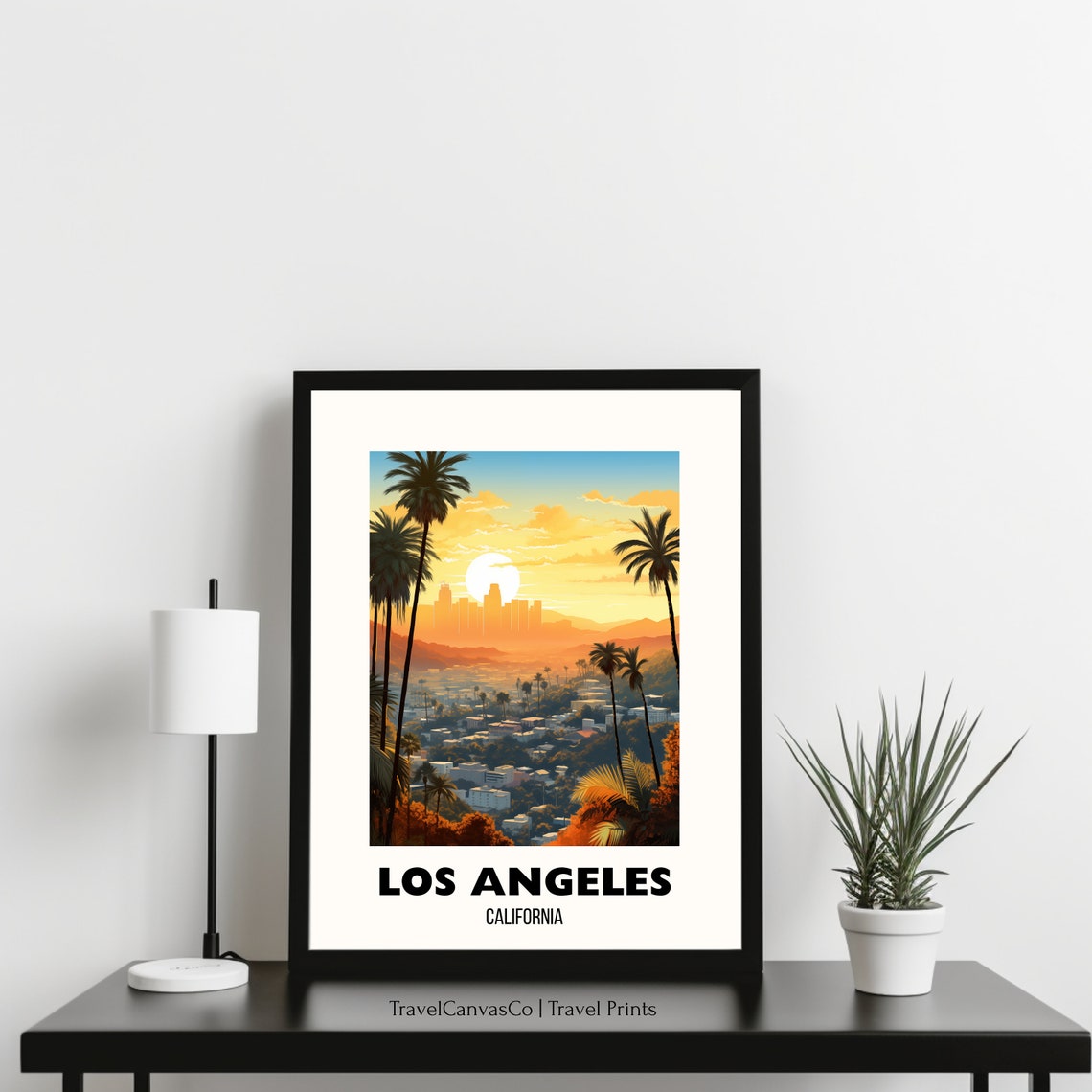 Los Angeles Travel Poster Wall Art City Art Poster Usa Travel Prints Los Angeles Gift Los Angeles Print Wall Art - Image 3