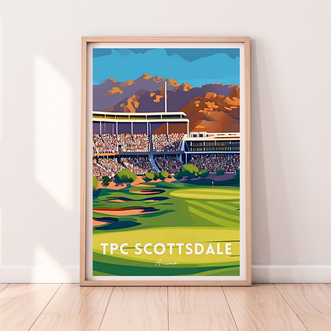 TPC Scottsdale Golf Course Poster, Sports Travel Poster