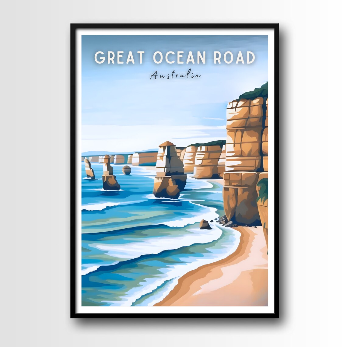 Great Ocean Road Australia Travel Poster