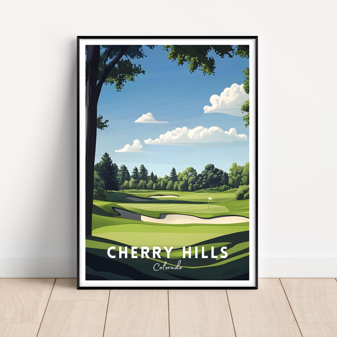 Cherry Hills Golf Poster Cherry Hills Golf Course Cherry Hills Golf Print Golf Course Print Golf Wall Art Golf Gift Idea Home Office