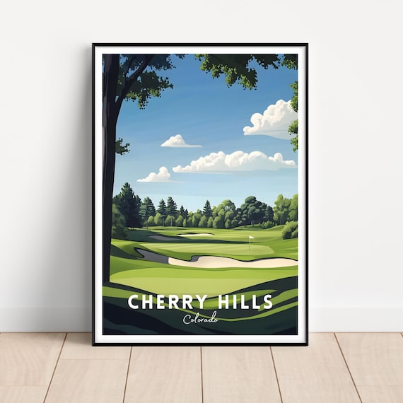 Cherry Hills Golf Poster Cherry Hills Golf Course Cherry Hills Golf Print Golf Course Print Golf Wall Art Golf Gift Idea Home Office