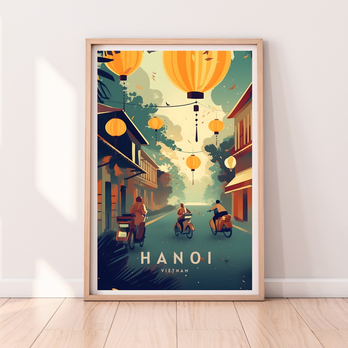 Hanoi Travel Poster, Vietnam Travel Art Print - Image 2