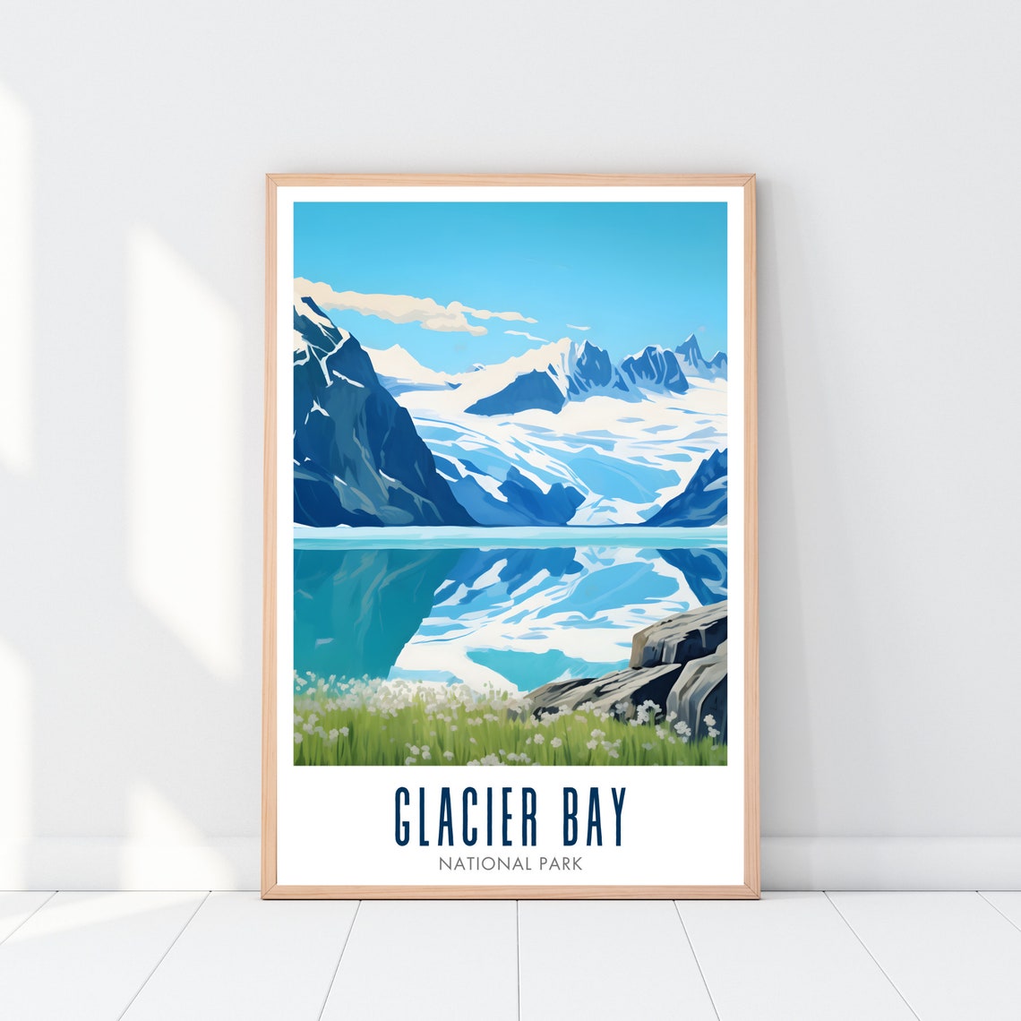 Glacier Bay National Park Alaska Icy Reflection Scenic Art Print - Image 2
