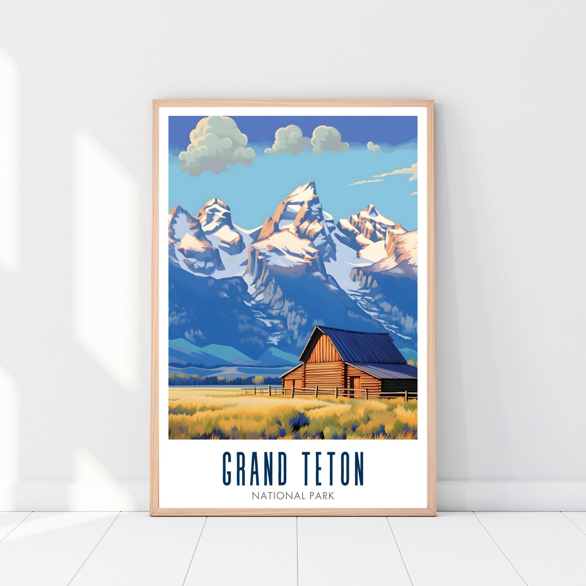 Grand Teton National Park Travel Poster Grand Teton National Park Print Grand Teton National Park Wall Art - Image 2