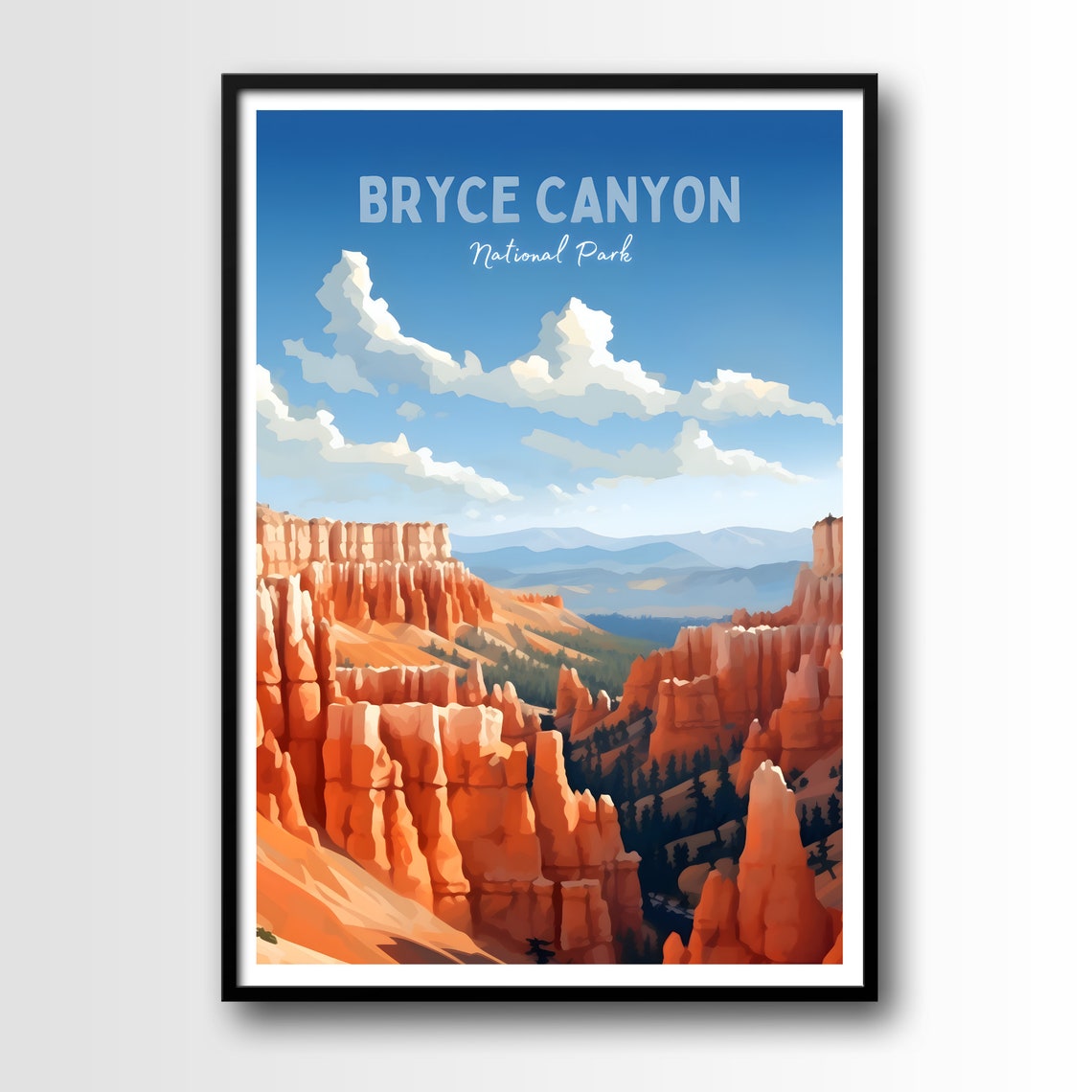 Bryce Canyon National Park Hoodoos Panorama View Travel Poster - Image 2