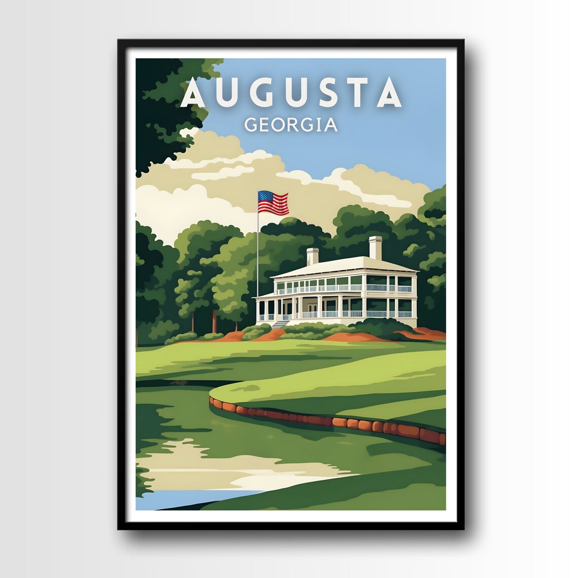 Augusta Travel Poster, Augusta Golf Course Art Print - Image 2