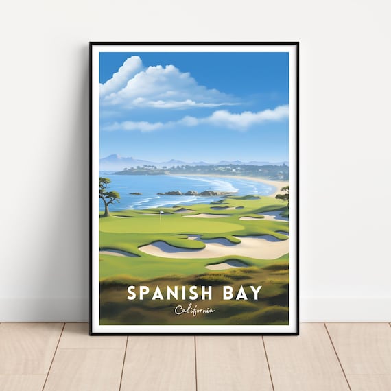 Spanish Bay Poster Spanish Bay Print Spanish Bay Golf Club Spanish Bay Wall Art Spanish Bay Golf Course Golf Gift Idea California