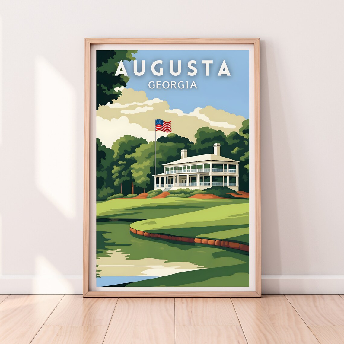 Augusta Travel Poster, Augusta Golf Course Art Print