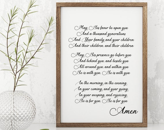 The Blessing Song Lyrics Kari Jobe Scripture Wall Art Wood Signs Christian Wall Decor May His Favor Be Upon You Scripture Signs
