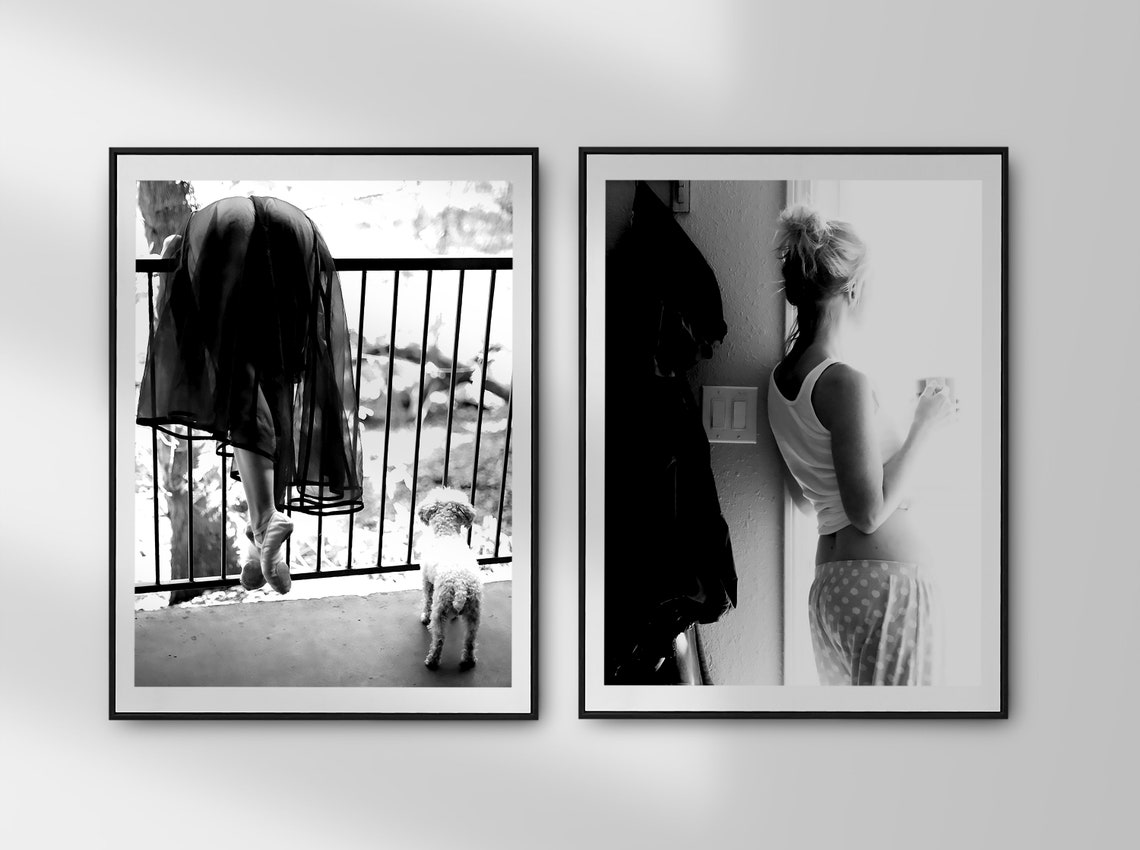 Woman Drinking Coffee At Bright Window Morning Black White Poster - Image 3