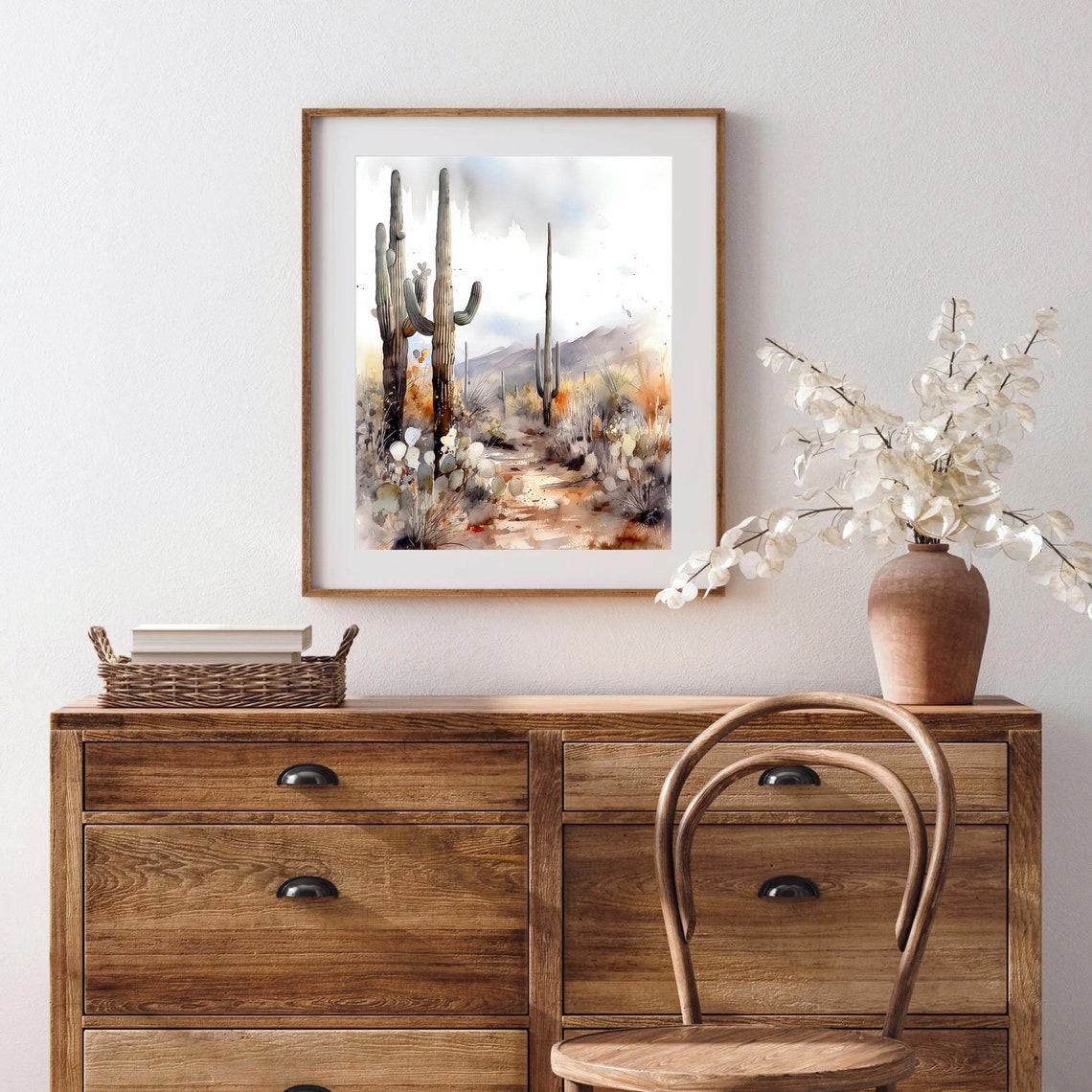 Saguaro National Park Travel Watercolor Art Print National Park Travel Art Saguaro Travel Print Usa National Park Saguaro Travel Poster - Image 2