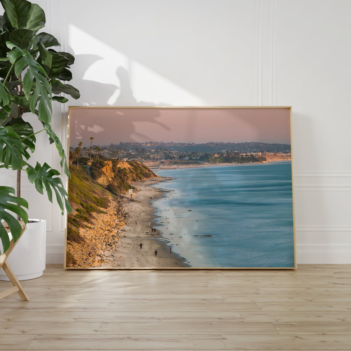 Encinitas California Sunset Beach Cliffs Pacific Landscape Poster - Image 2