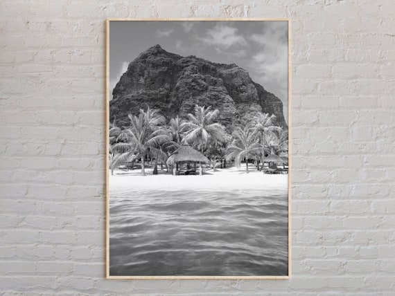Black And White Mauritius Print Mauritius Wall Art Mauritius Poster Mauritius Photo Mauritius Poster Print Mauritius Decor Africa