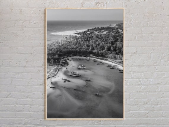 Black And White Zanzibar Print Wall Art Poster Photo Decor Tanzania