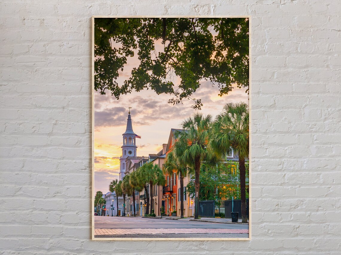 Charleston Travel Poster, Real Photo Wall Art