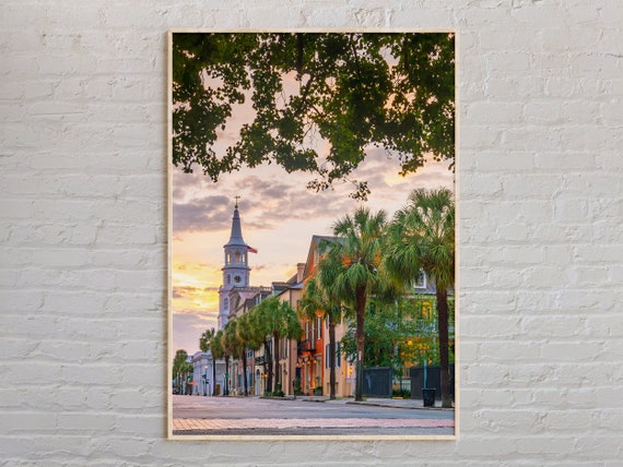 Charleston Travel Poster, Real Photo Wall Art