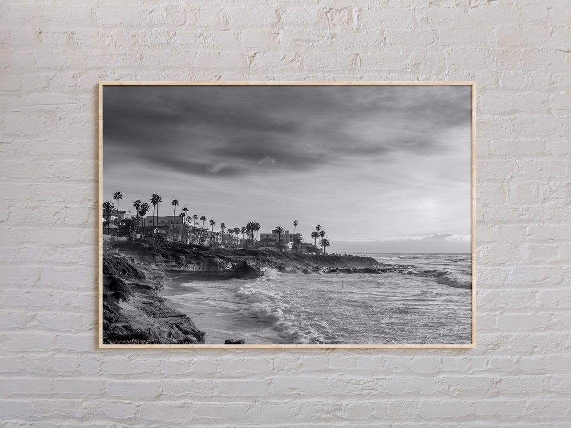 Black And White San Diego Print San Diego Wall Art San Diego Poster San Diego Photo San Diego Poster Print California Poster Print