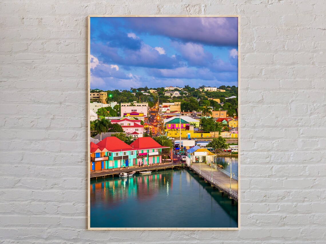 Antigua and Barbuda Travel Poster, Caribbean Photo