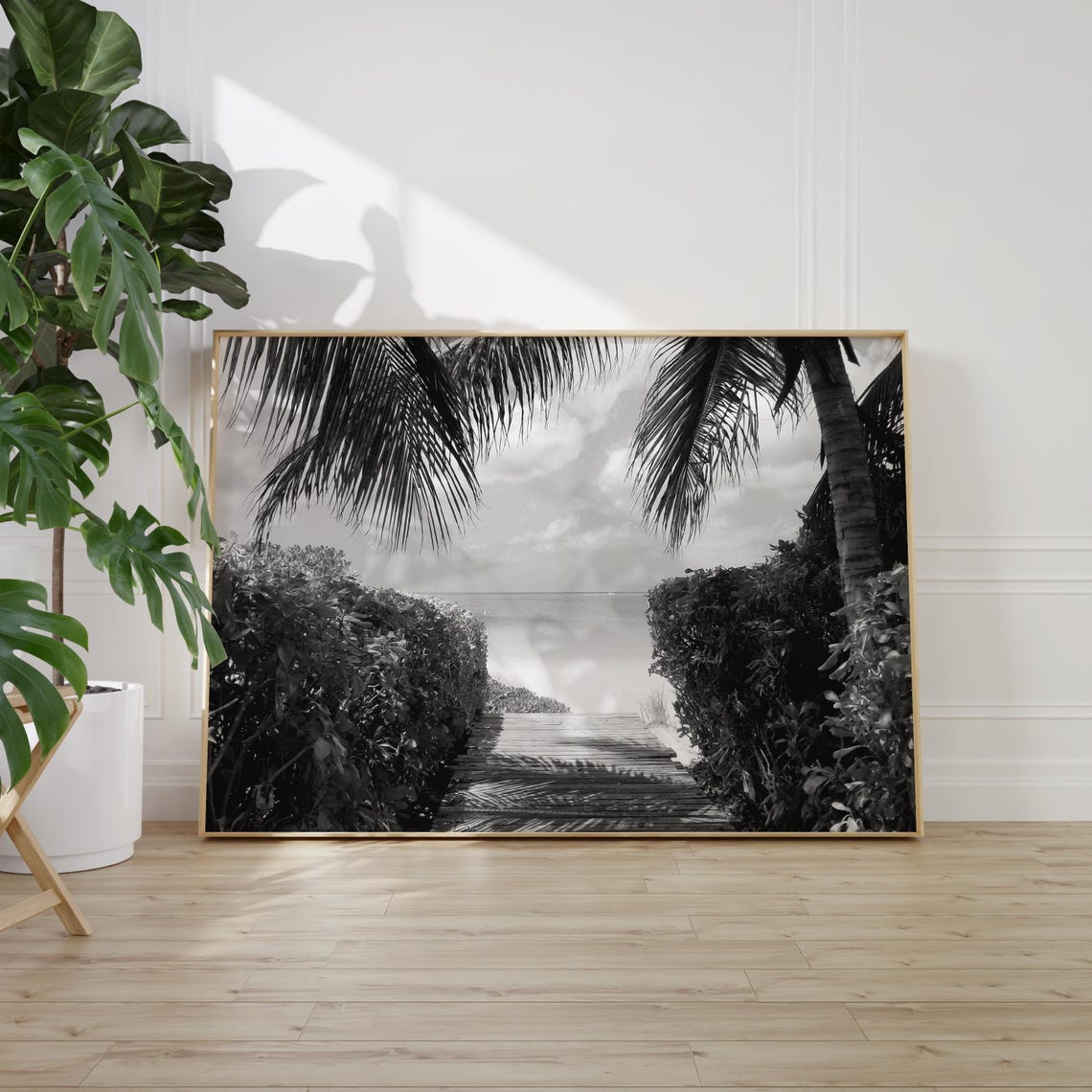 Turks And Caicos Island Beach Boardwalk Palm Fringed Paradise Poster - Image 2