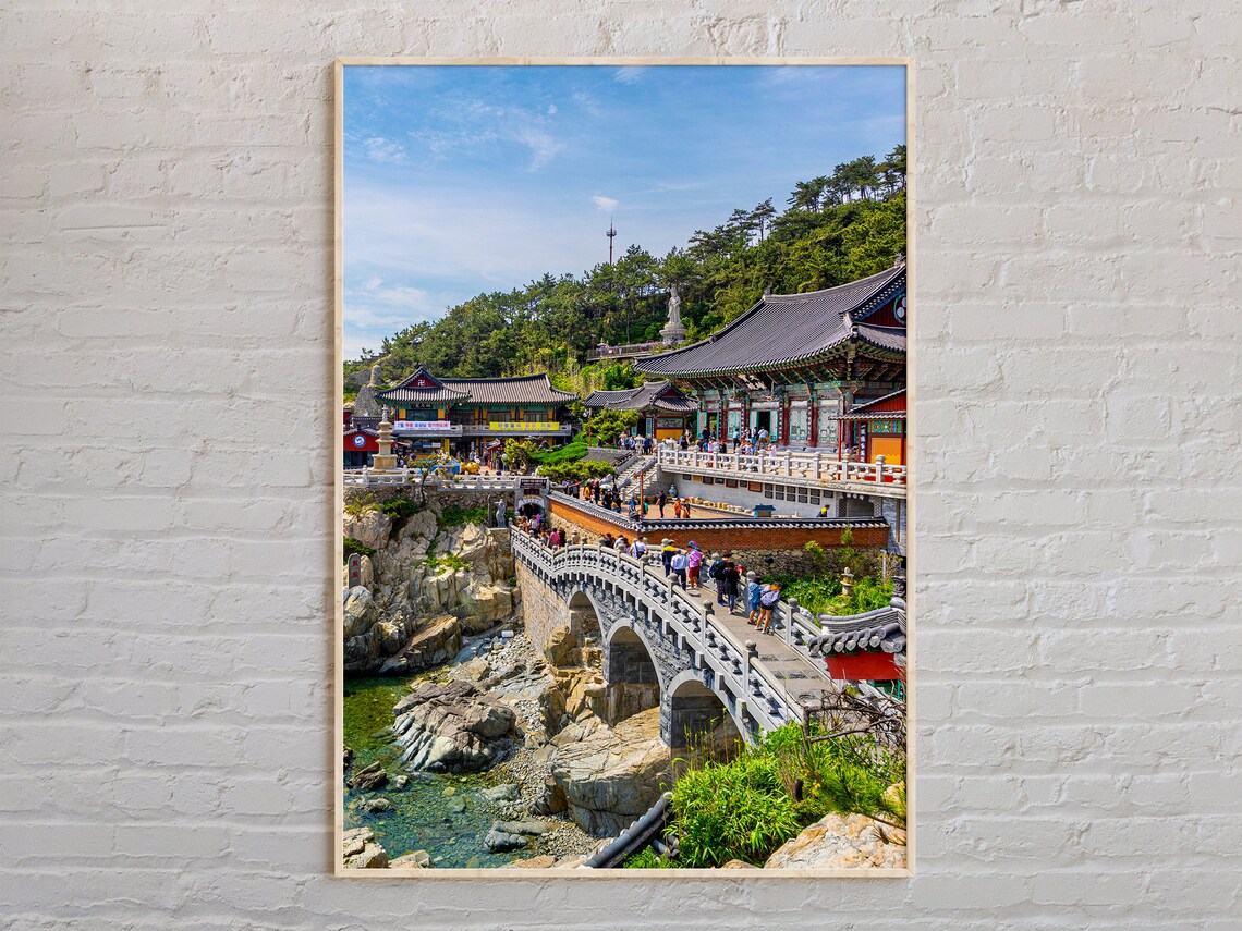 Haedong Yonggungsa Temple Busan Coastal View Travel Photo Poster