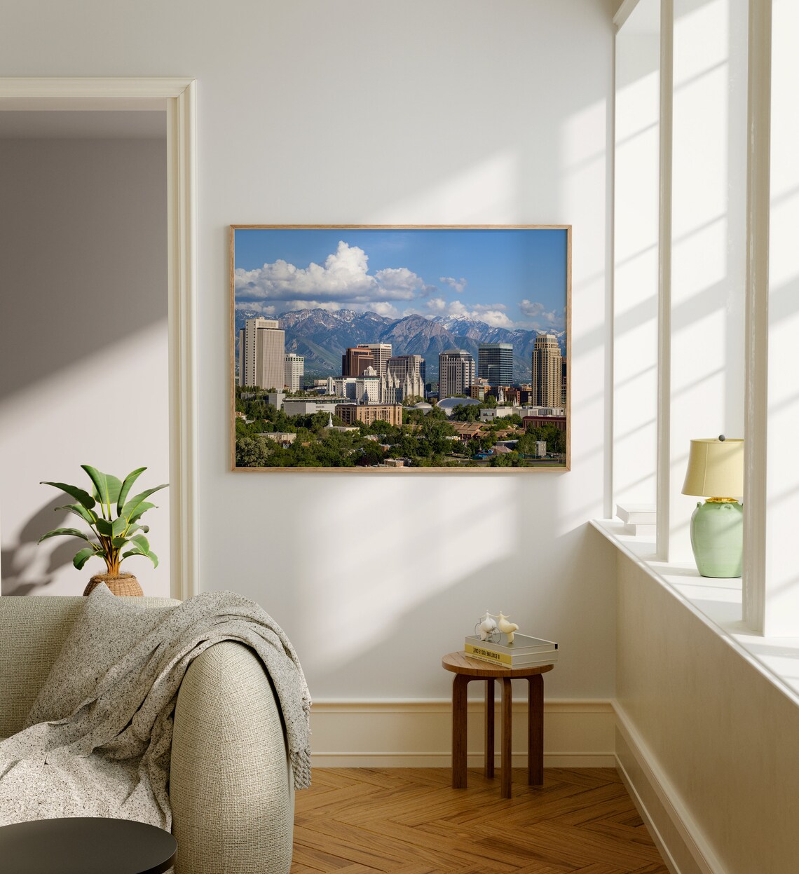 Salt Lake City Utah Downtown Wasatch Mountains Snow Peak Poster - Image 5