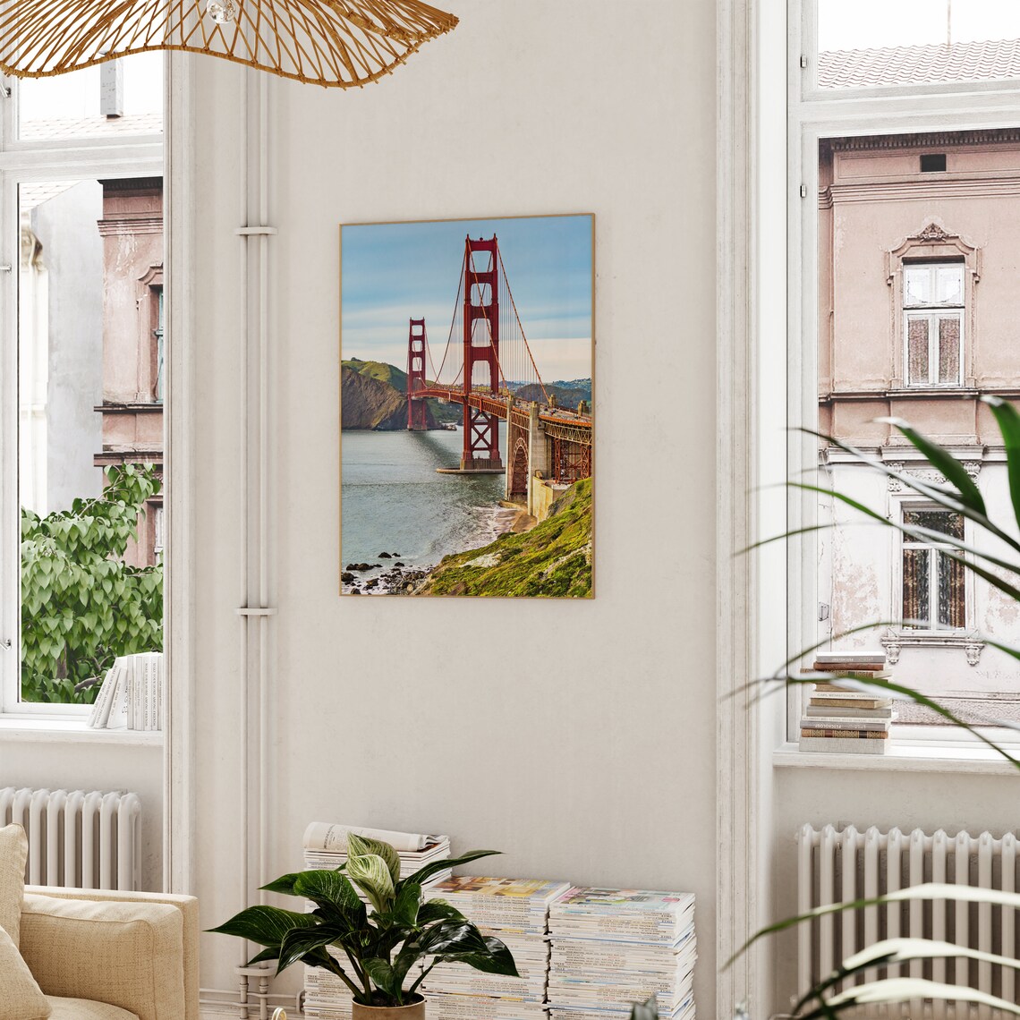 Golden Gate Bridge San Francisco Bay Red Towers Photography Poster - Image 3