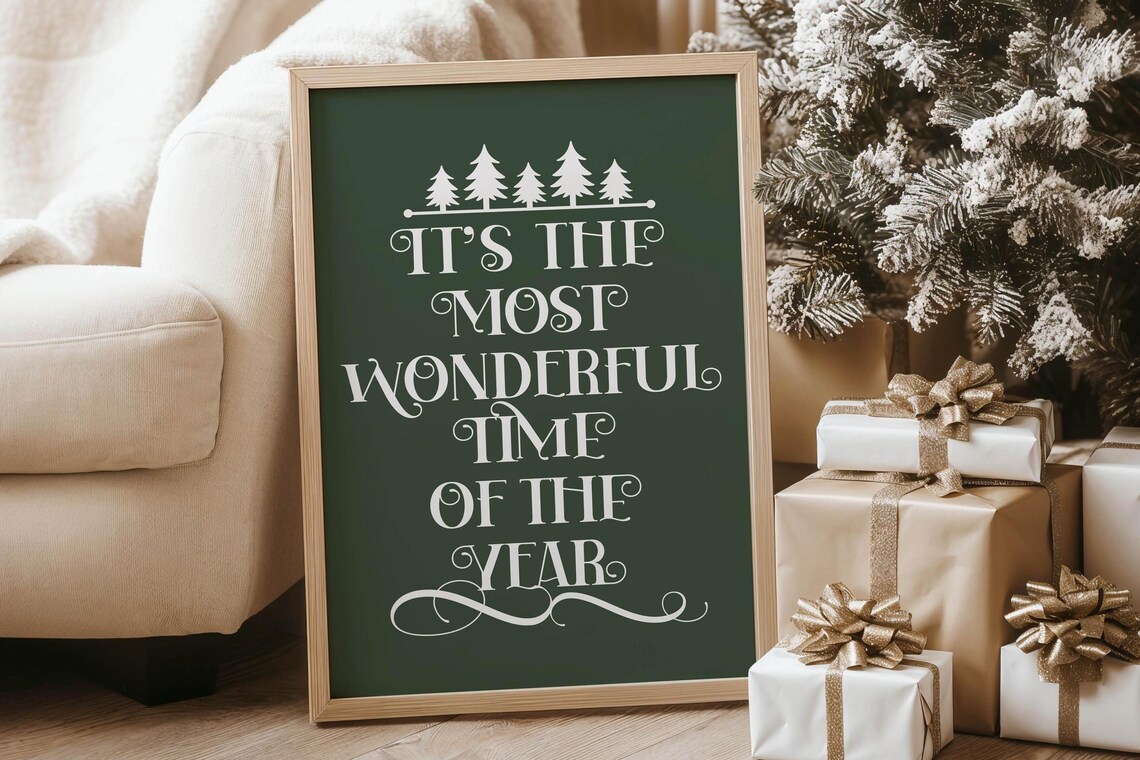 It's the Most Wonderful Time of the Year Christmas Quote Poster - Image 5
