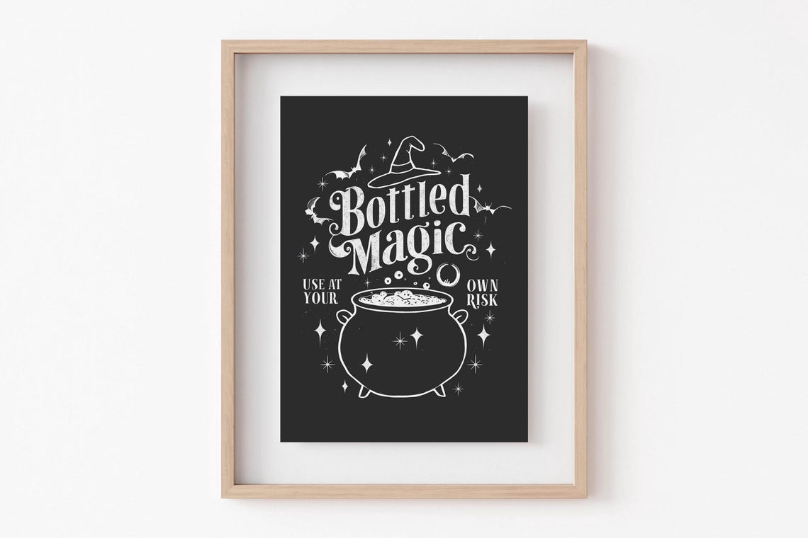 Halloween Wall Art Decor Halloween Home Decor Witchy Decor Halloween Poster Cute Halloween Print Fall Wall Art - Image 2