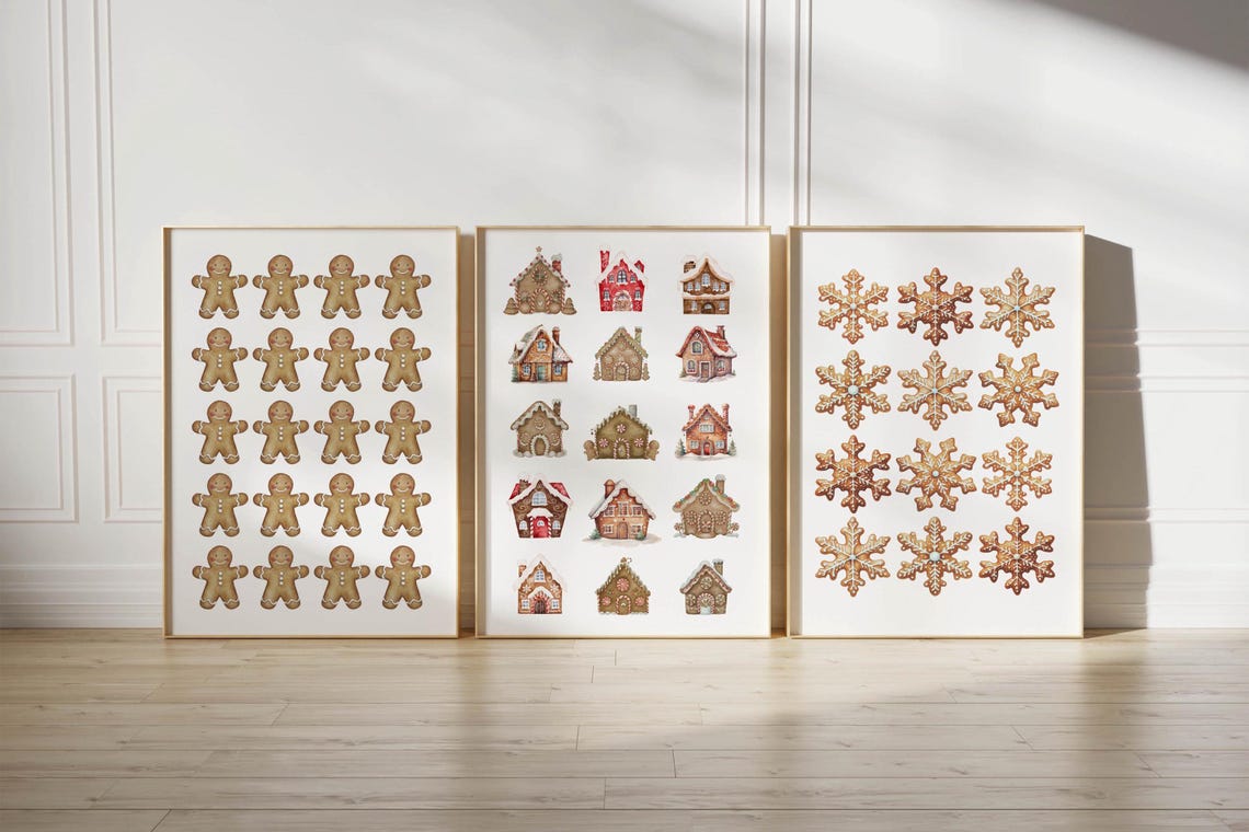 26 Christmas Prints Bundle Festive Gallery Wall Holiday Poster Set - Image 3