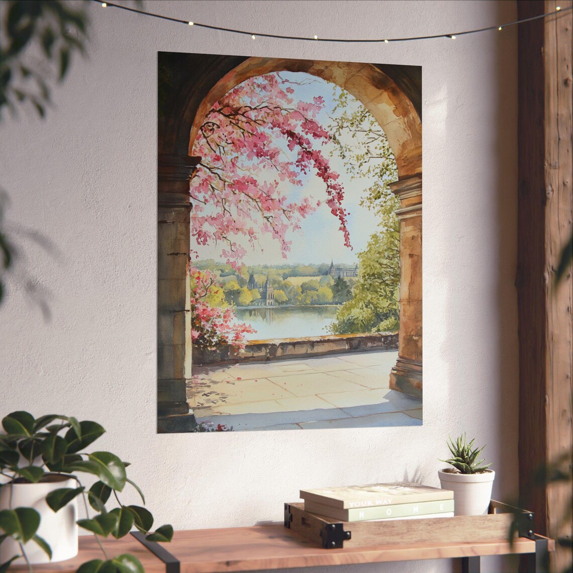 Stourhead Gardens Watercolor Travel Poster, Wiltshire - Image 6