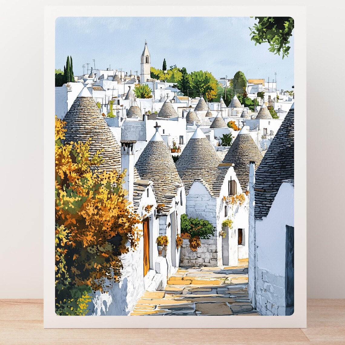 Alberobello Italy White Trulli Village Conical Stone Roofs Poster - Image 5