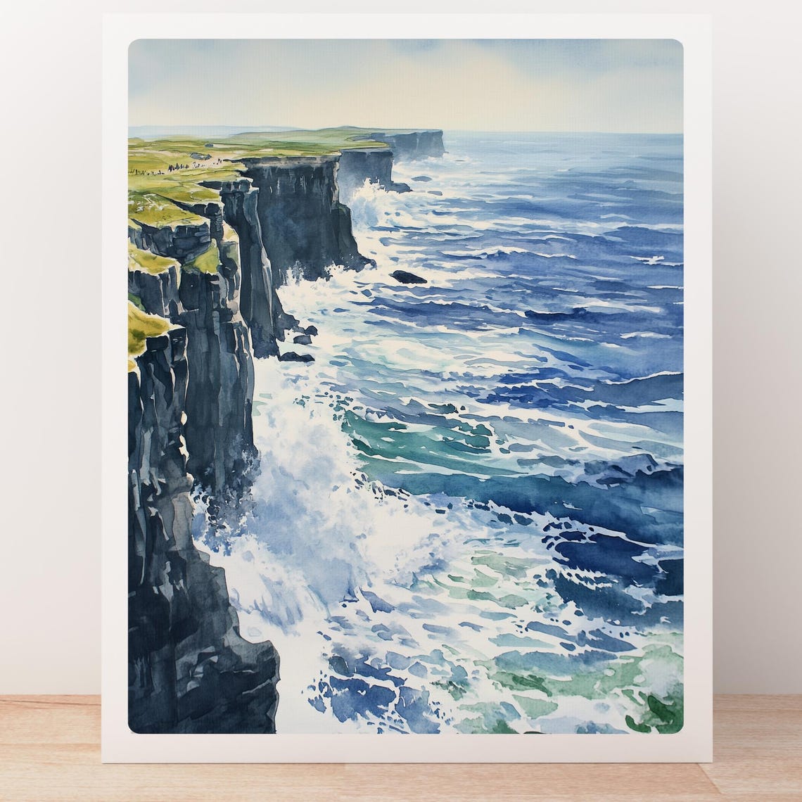 Ireland Dramatic Sea Cliffs Crashing Atlantic Waves Coastline Poster - Image 5
