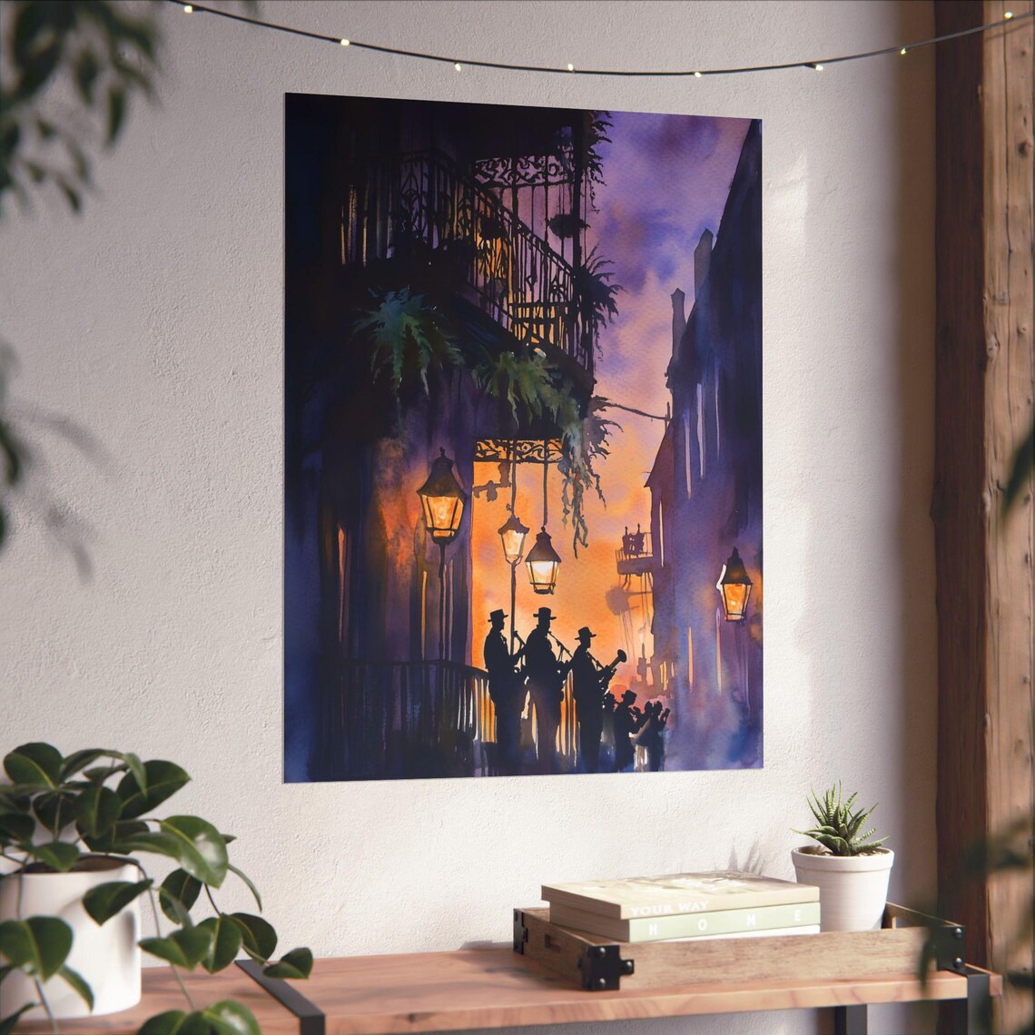 New Orleans Jazz, French Quarter Watercolor Art Print - Image 4
