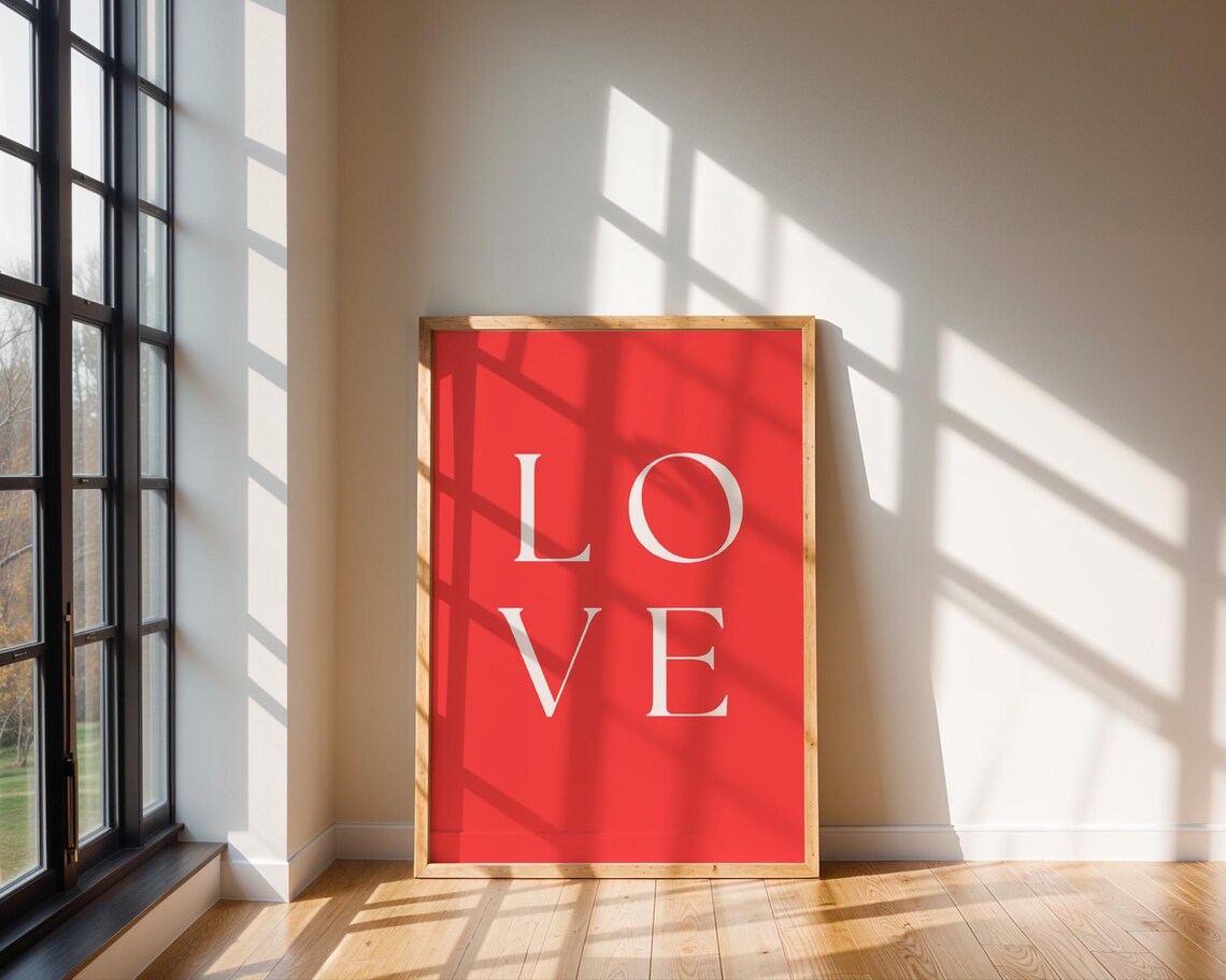 Love Text Art, Home Kitchen Office Decor - Image 4