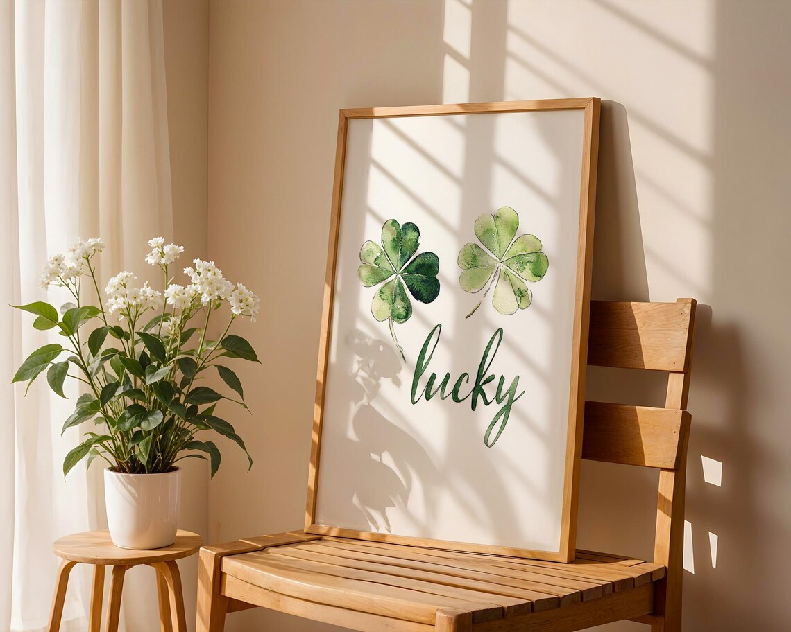 Lucky With Four Leafed Clovers, Home Decor - Image 4