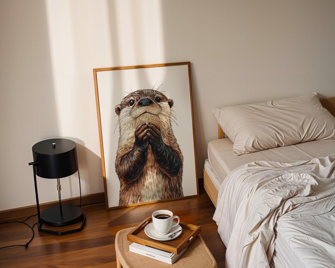 Cute Otter Poster, Home Kitchen Decor - Image 4
