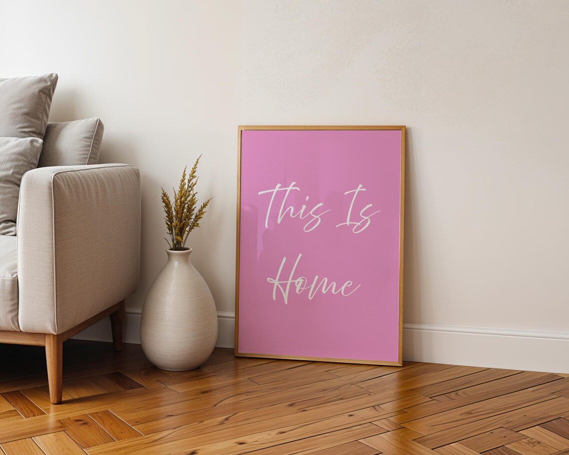 This Is Home Typography, Cozy Spaces Poster