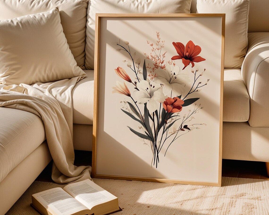 Bundle Of Flowers, Home Kitchen Decor Poster - Image 4
