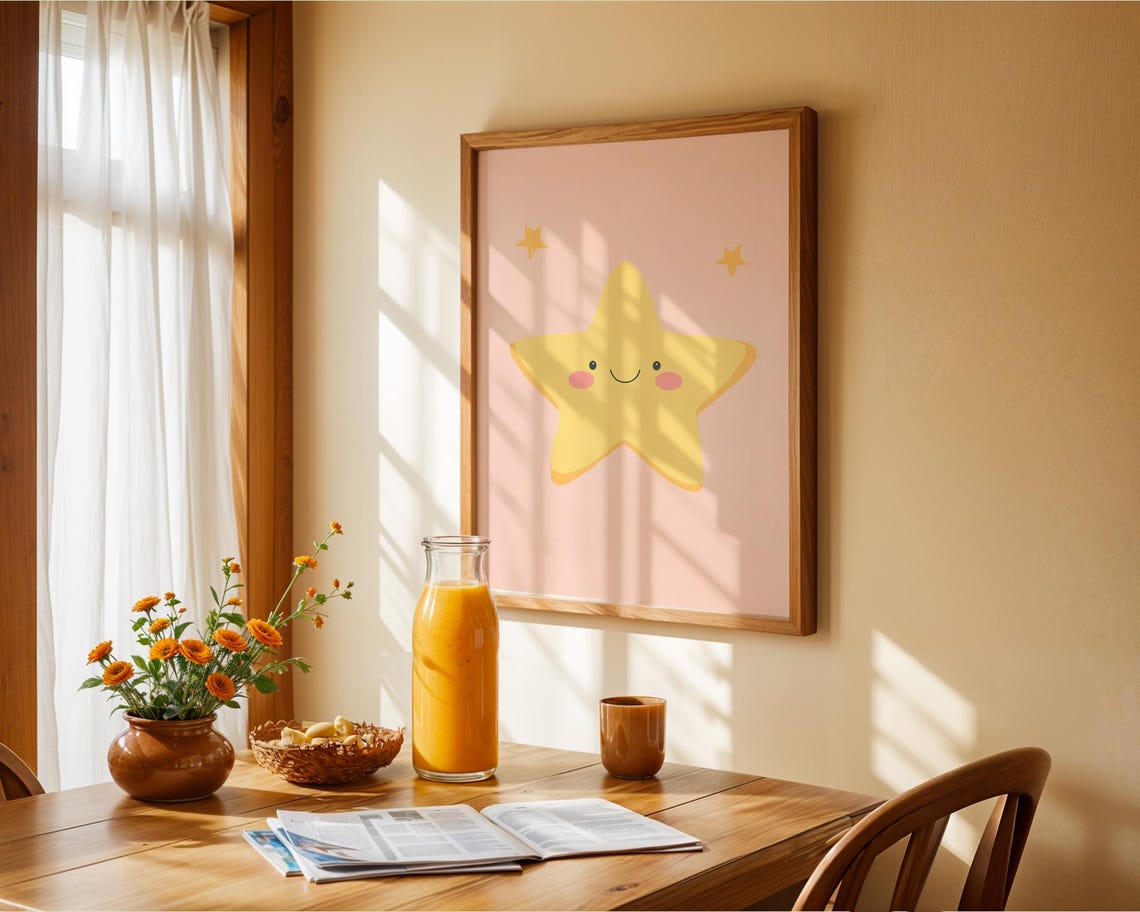 Cute Star Poster Wall Art Home Kitchen And Room Decor - Image 4
