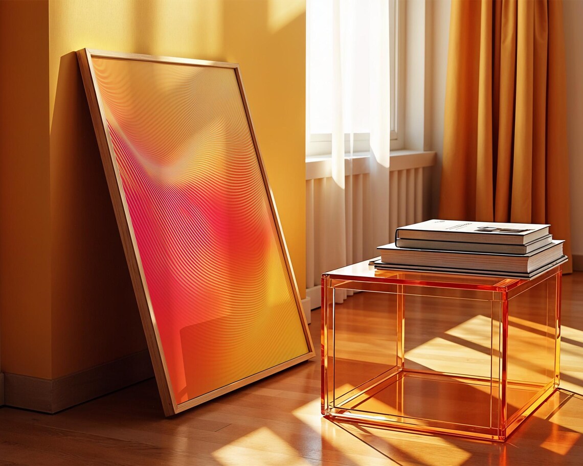Wavy Wall Art, Home Kitchen Office Decor - Image 5