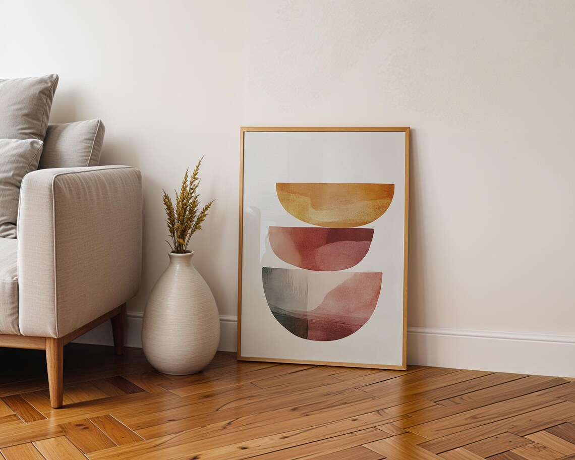 Boho Abstract Bowls, Kitchen Office Decor - Image 4