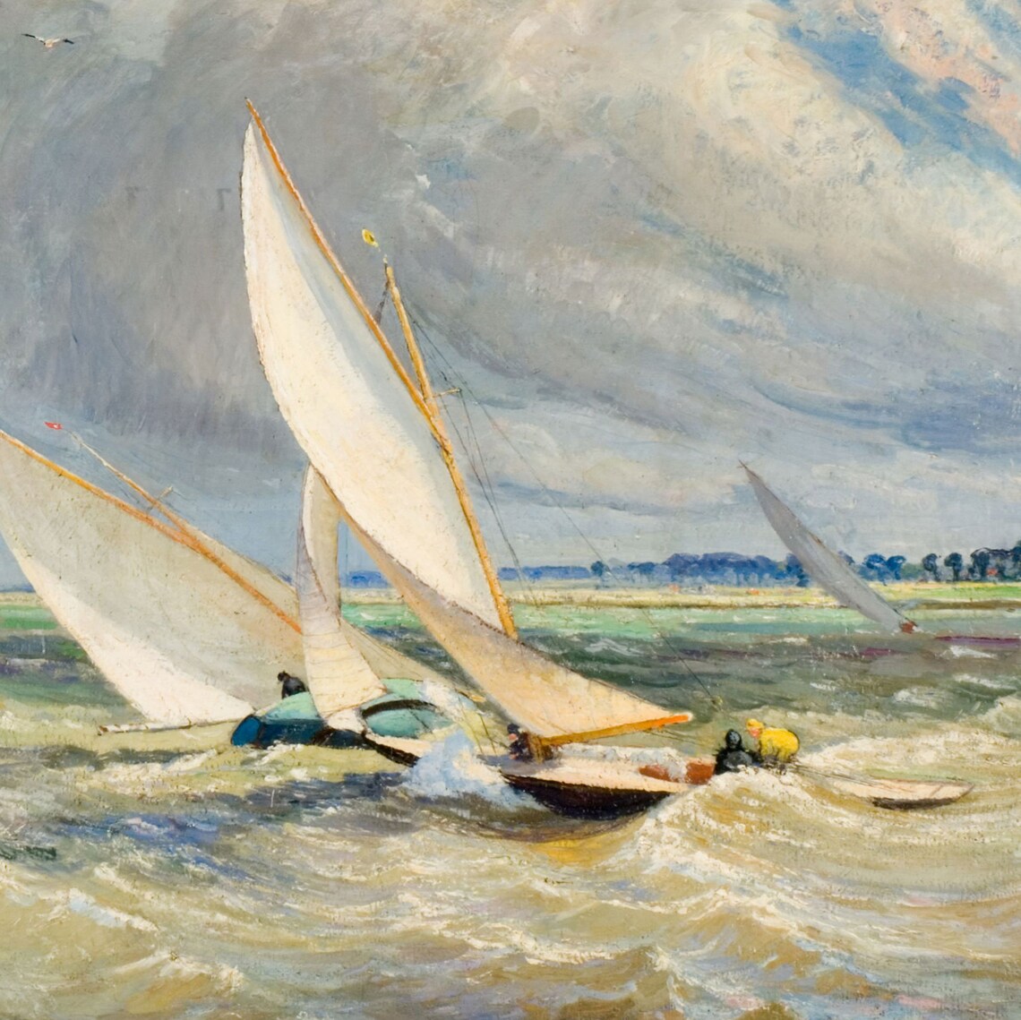 Vintage Summer Seascape Sailing Art Print - Image 2