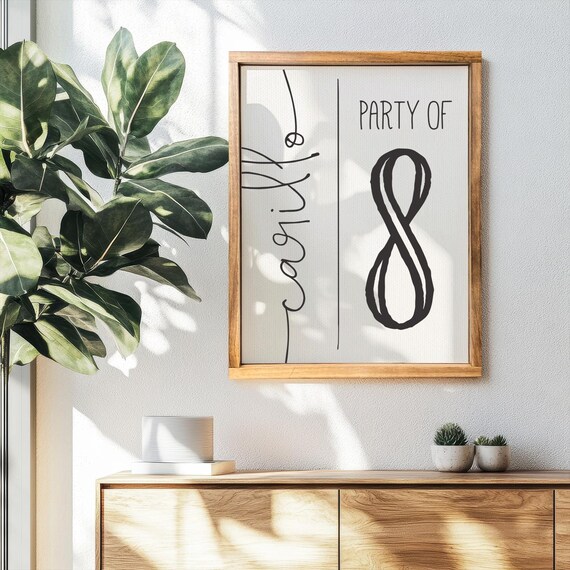 Party Of Your Family Name Cute Family Signs Entryway Family Home Wall Decor Farmhouse Home Decor Monogram Signs