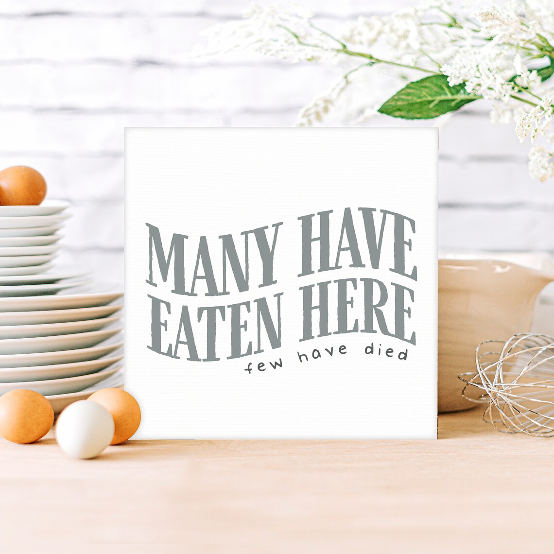 Many Have Eaten Here, Few Have Died Kitchen Art Print - Image 3