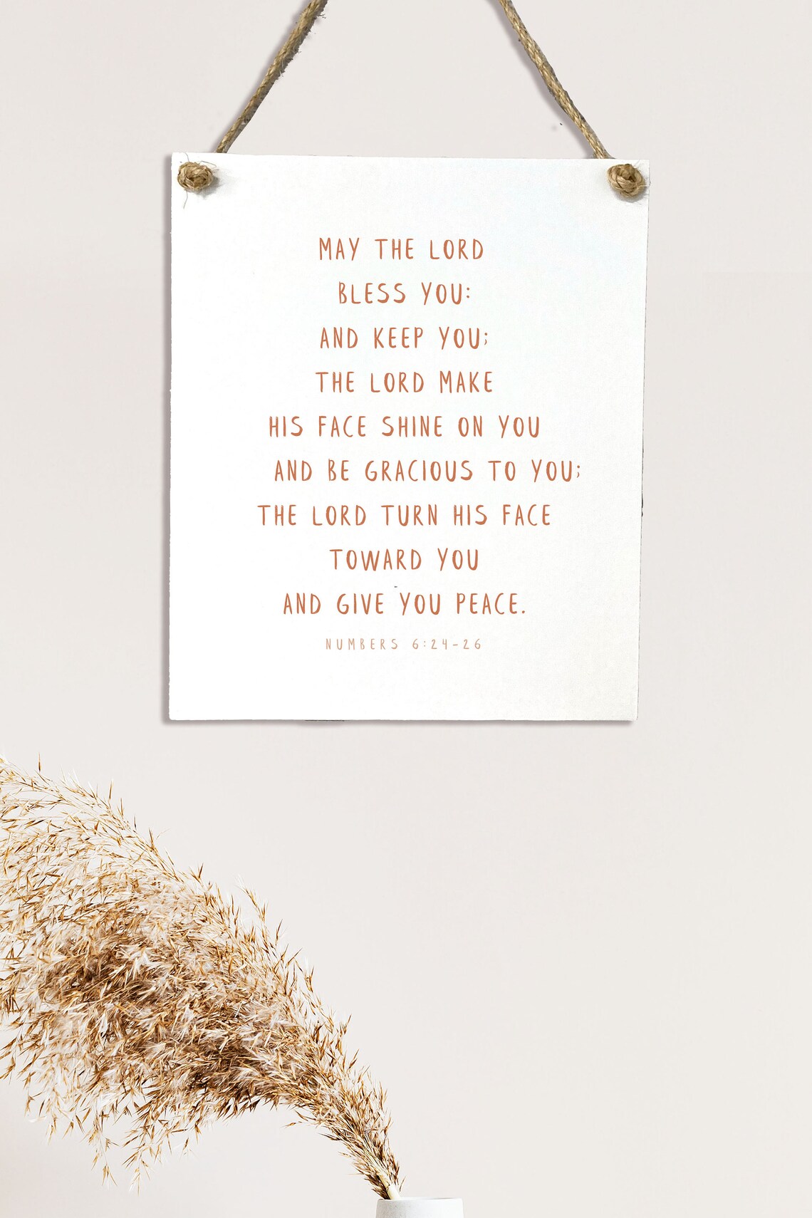 May the Lord Bless You Numbers 6:24-26 Bible Verse Nursery Poster - Image 2