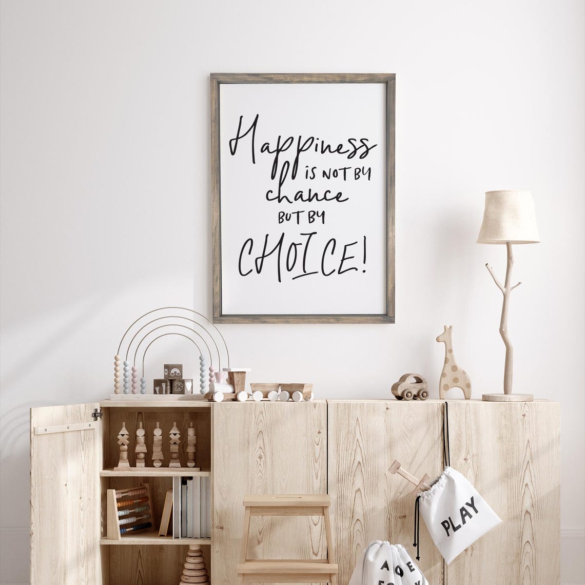 Happiness Is Not By Chance But By Choice Script Quote Poster - Image 3