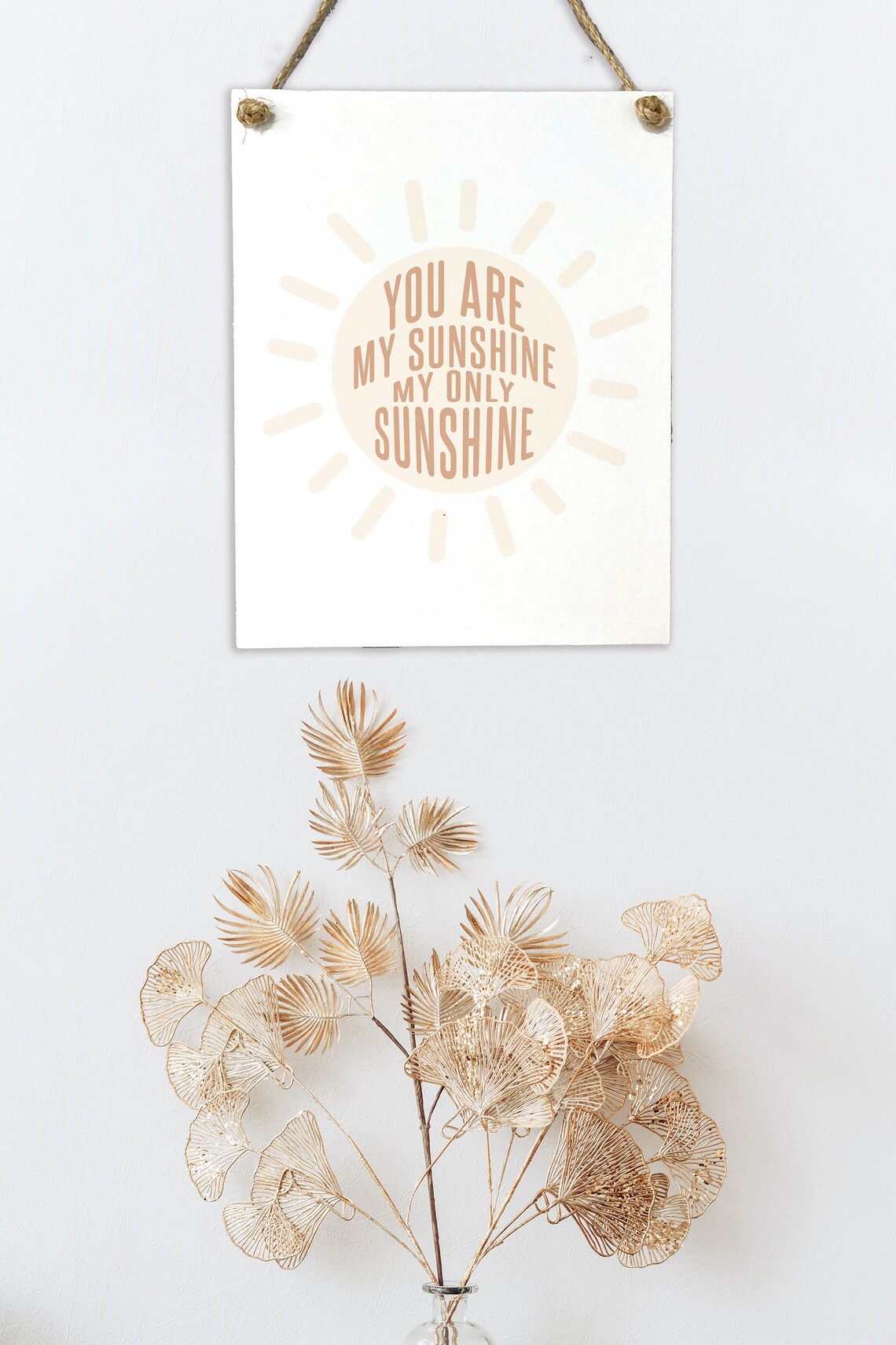 You Are My Sunshine Nursery Sign With Beige Sun Design Poster - Image 2