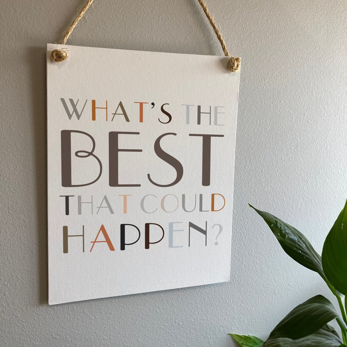 What's The Best That Could Happen Colorful Motivational Quote Poster - Image 2